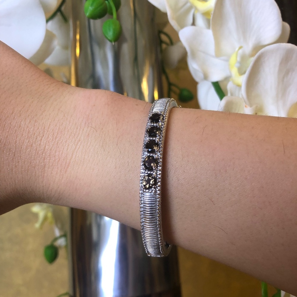 Judith Ripka Smoky Quartz Bangle - Picture 3 of 4